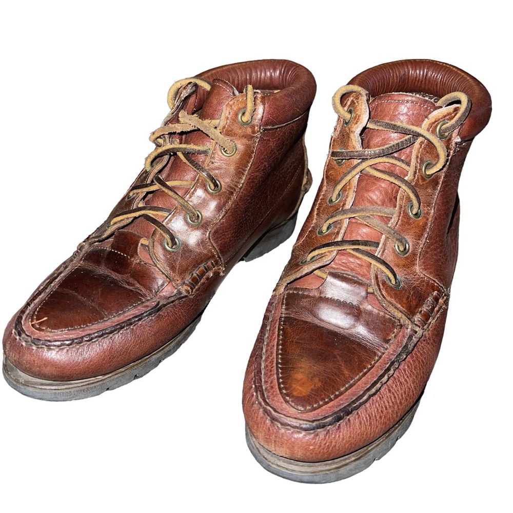 Vintage Timberland Waterproof Leather Boots 90’s Women’s Size 7M Brown Lace Up